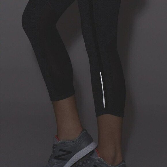 Lululemon Hit It Crop Leggings Women’s Size 4 Heathered Black Gray - Picture 12 of 12
